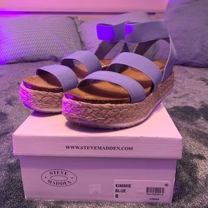 Steve Madden Blue Kimmie Sandals Size 8